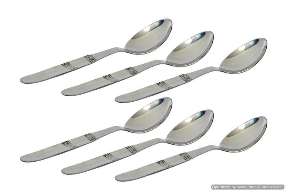 Tactware Stainless Steel Tea Spoon - 6 Pcs