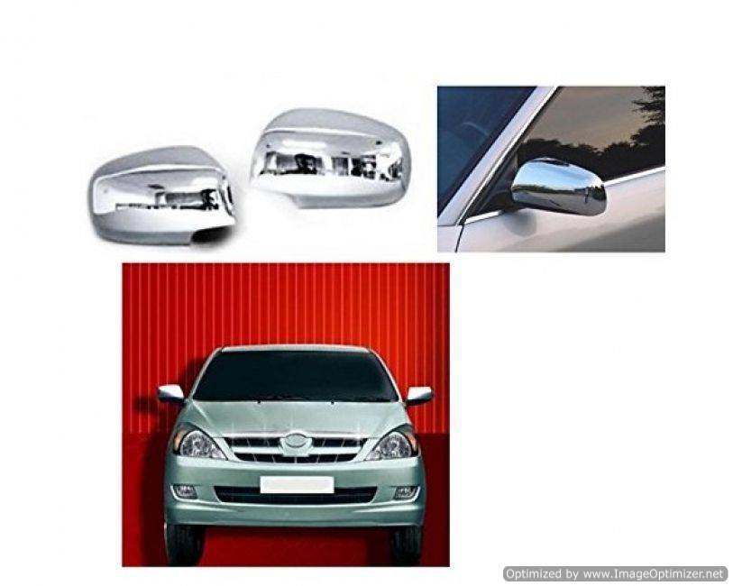 AUTO ATTIRE Premium Quality Innova Chrome Plated Mirror Cover Type 1