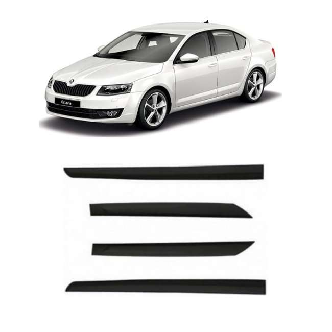   Car Door Side Beading for SKODA Fabia - Side moulding - Colour: Matte Black(S