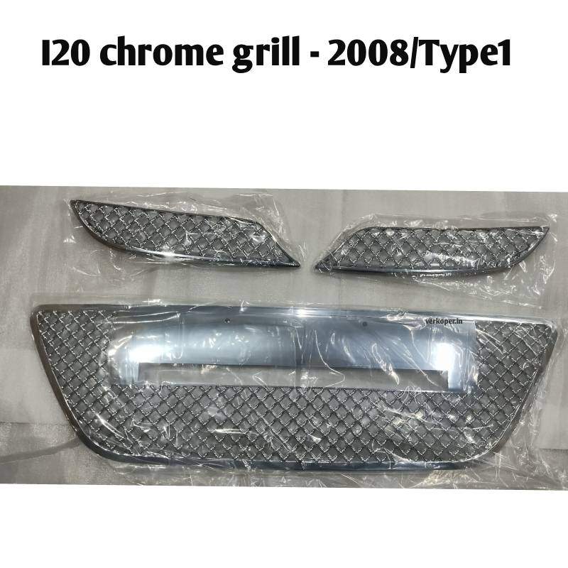 Verkoper I20 front chrome grill (2008-2014) | modified grille bentley type