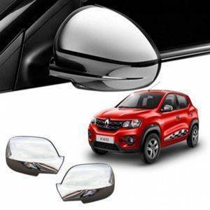 AUTO ATTIRE Premium Quality Kwid Chrome Plated Mirror Cover (02 Pcs)