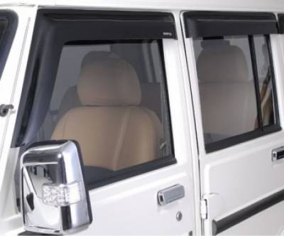 Door Visor for Mahindra Bolero Camper / Car Rain Visor/ Car Wind Visor/ Window Deflector (4 Pcs)